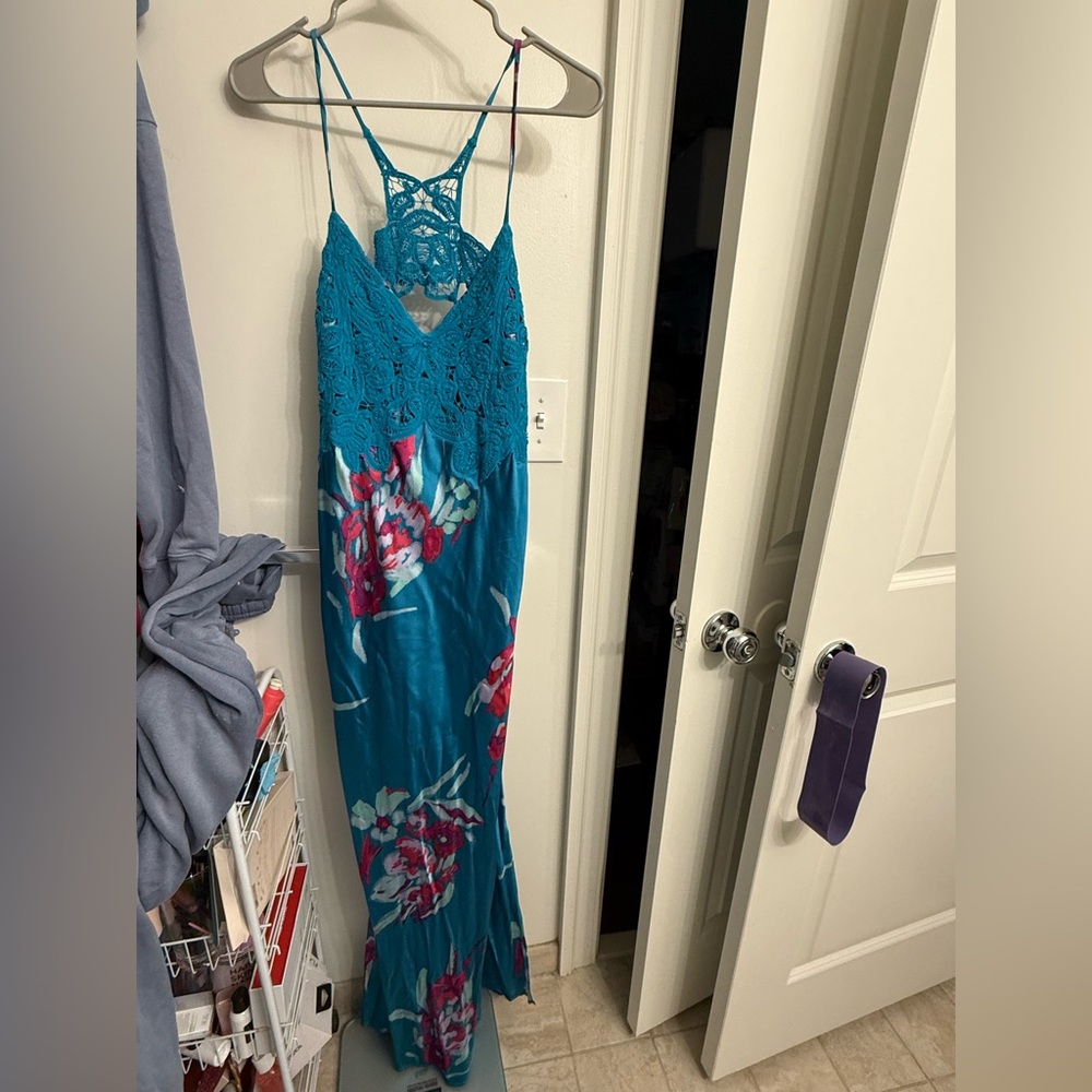Free People “Forever Yours” Floral Maxi Slip Dress—SIZE M - Picture 2 of 4